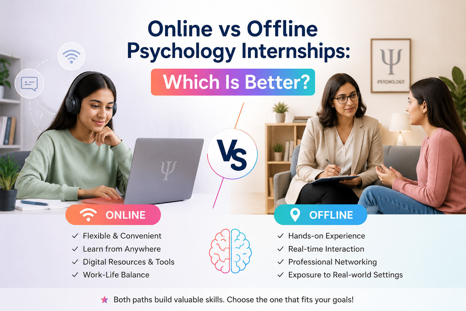 You are currently viewing Online vs Offline Psychology Internships: Which Is Better?